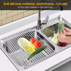 18 Tubes 49 78 34 Roll Up Dish Drying Rack Stainless Steel