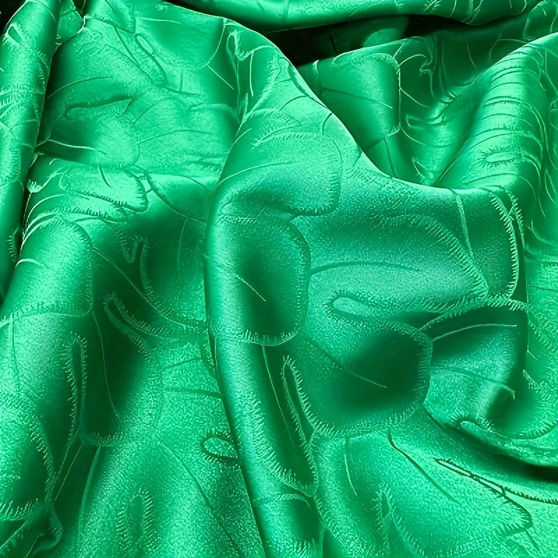 Green Jacquard Satin Fabric Dress Shirt Cheongsam Pajamas Fabric