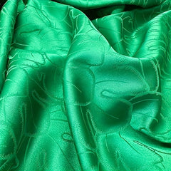 Green Jacquard Satin Fabric Dress Shirt Cheongsam Pajamas Fabric