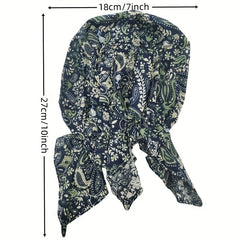 Paisley Print Bandana Casual Hijab Turban Cap Elastic Lightweight Beani