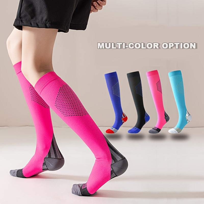 Honeycomb Compression Calf Socks Breathable Sports Workout Socks