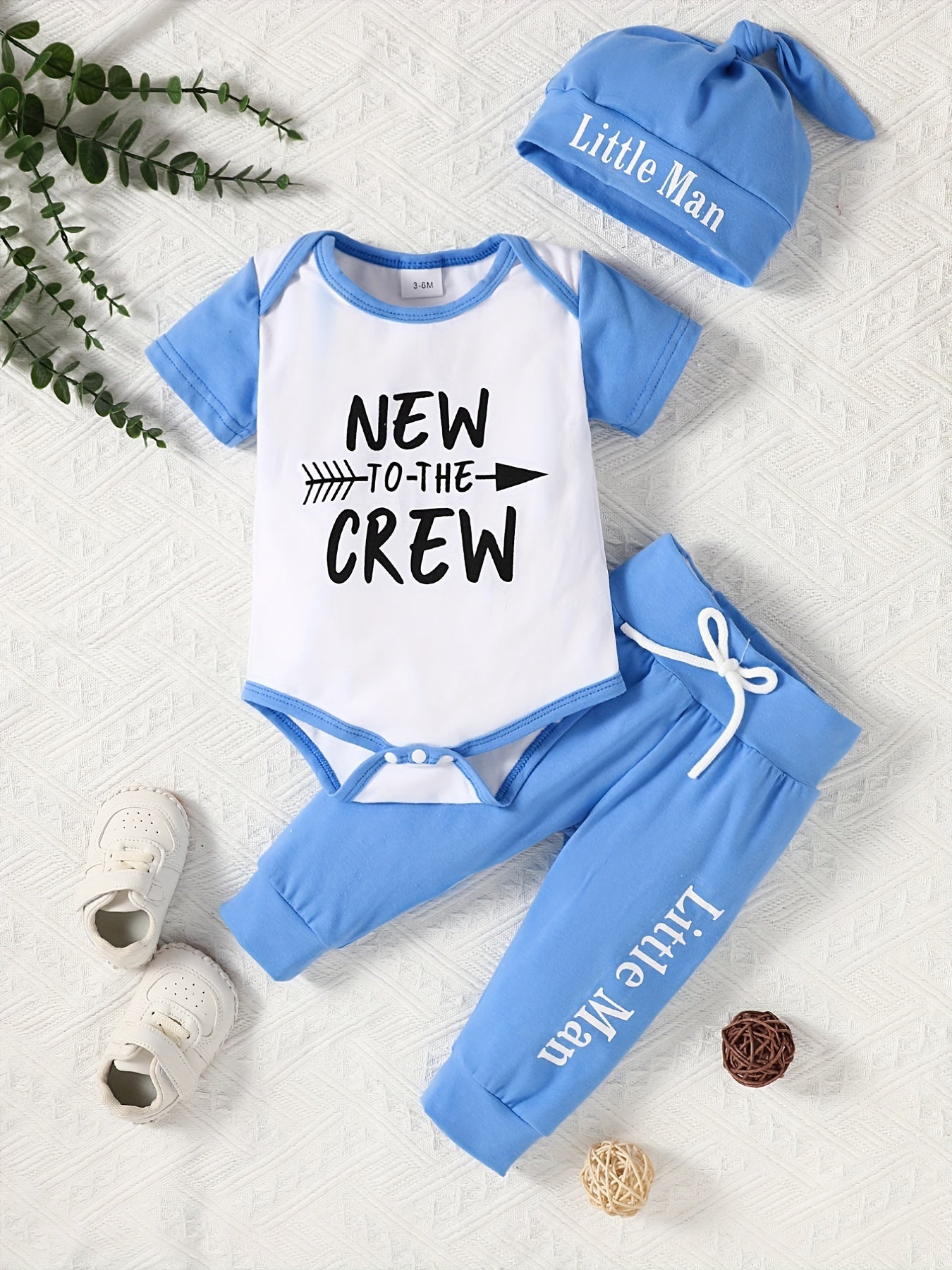 Casual DADDY AND ME Letter Print Outfit Baby Boys Set