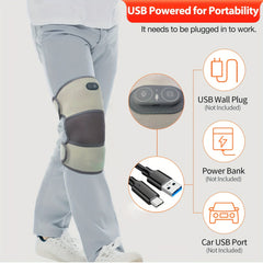 USB Heating Knee Pad Vibration Massage Warm Knee Pads For Elderly
