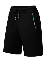 Men's Loose Sports Shorts with Zipper Pocket