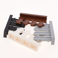 Wooden Building Blocks Set with Arch and Fence Pieces DIY Animal Scenes Farm