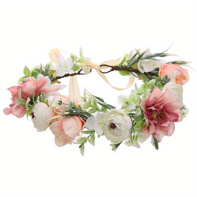 Girl s Simulated Rose Wreath Hair Accessories