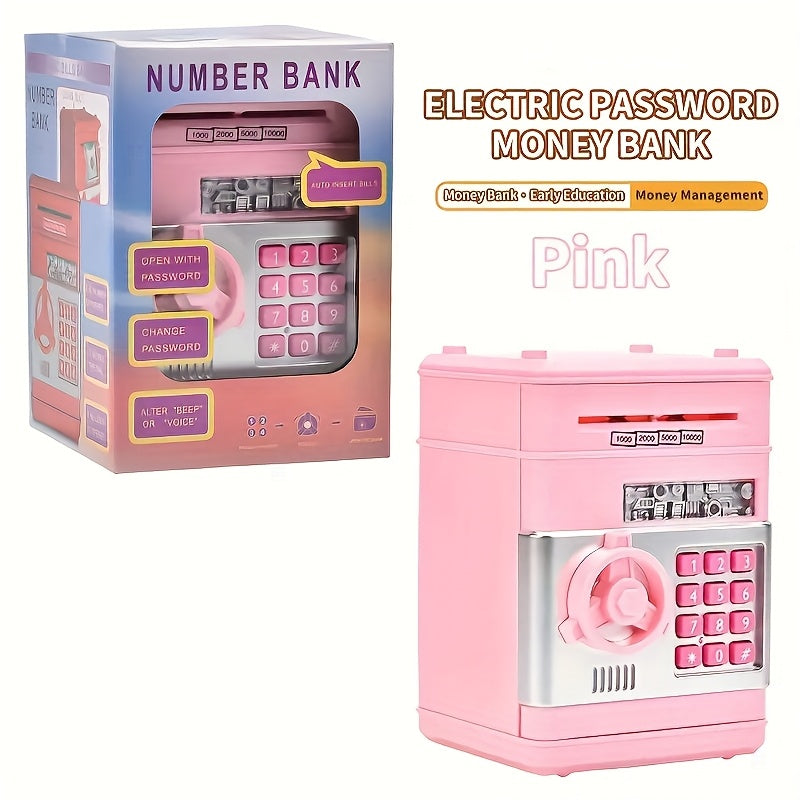 Kids Money Bank Automatic Paper Money Scroll Saving Box Electronic ATM Coin Bank