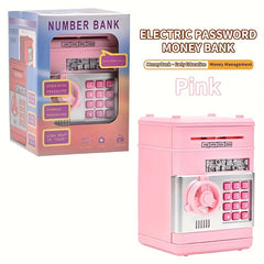 Kids Money Bank Automatic Paper Money Scroll Saving Box Electronic ATM Coin Bank