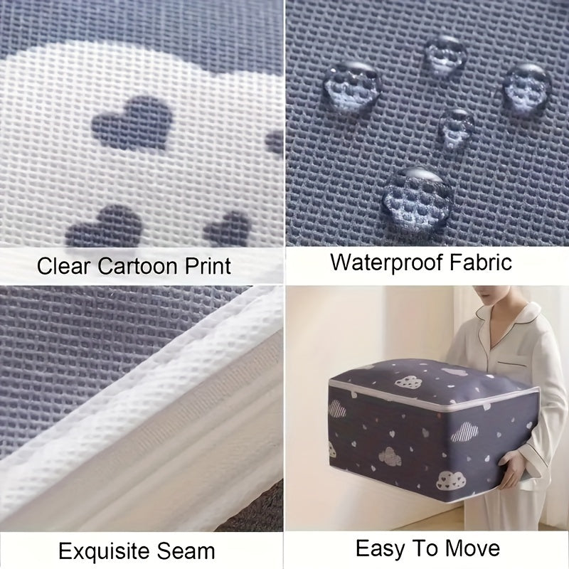 Non Woven Fabric Clothes Storage Bags With Window & Handles 3pcs