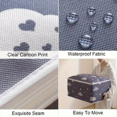 Non Woven Fabric Clothes Storage Bags With Window & Handles 3pcs