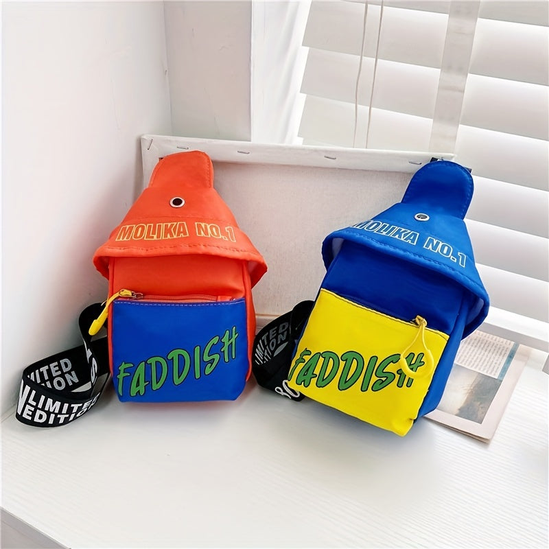Kids Block Chest Bag Small Shoulder Bag Boys Crossbody Bag