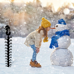 Snowman Snow Gauge Christmas Snowflake Measuring Gauge Metal Snowy Probe