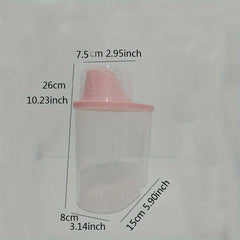Transparent Plastic Rice Bucket Food Storage Jars
