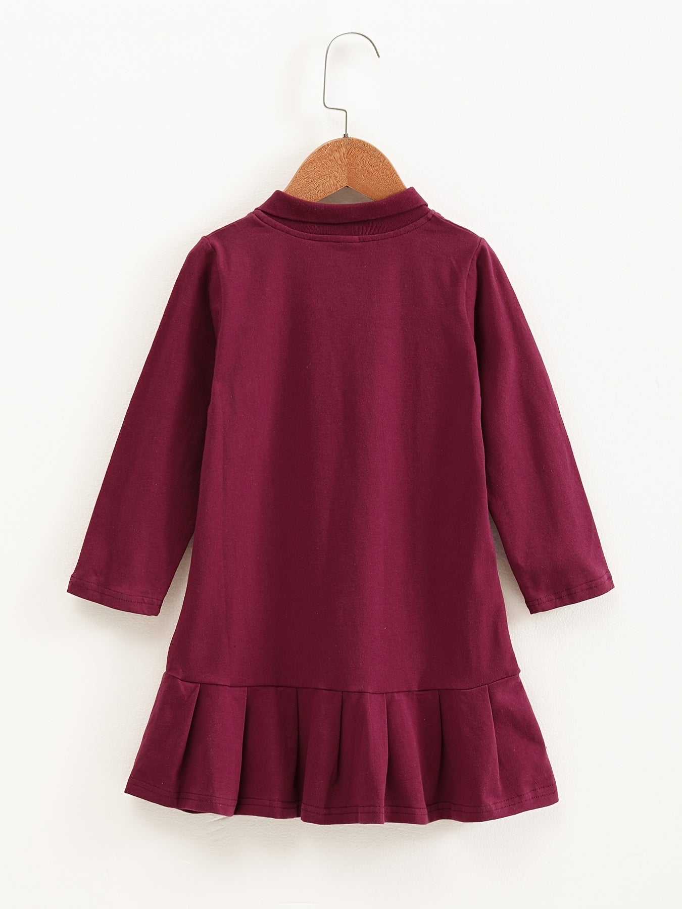 Girls Long Sleeve Skater Dress for Sports Casual Outfit