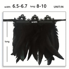 Feather Cuff Lace Witch Sleeve Wristband for Women