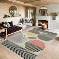 Cashmere Geometric Line Carpet Soft Non-Slip Modern Home Decoration