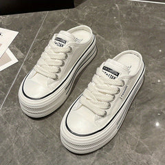 Women's Platform Slip On Mule Sneakers
