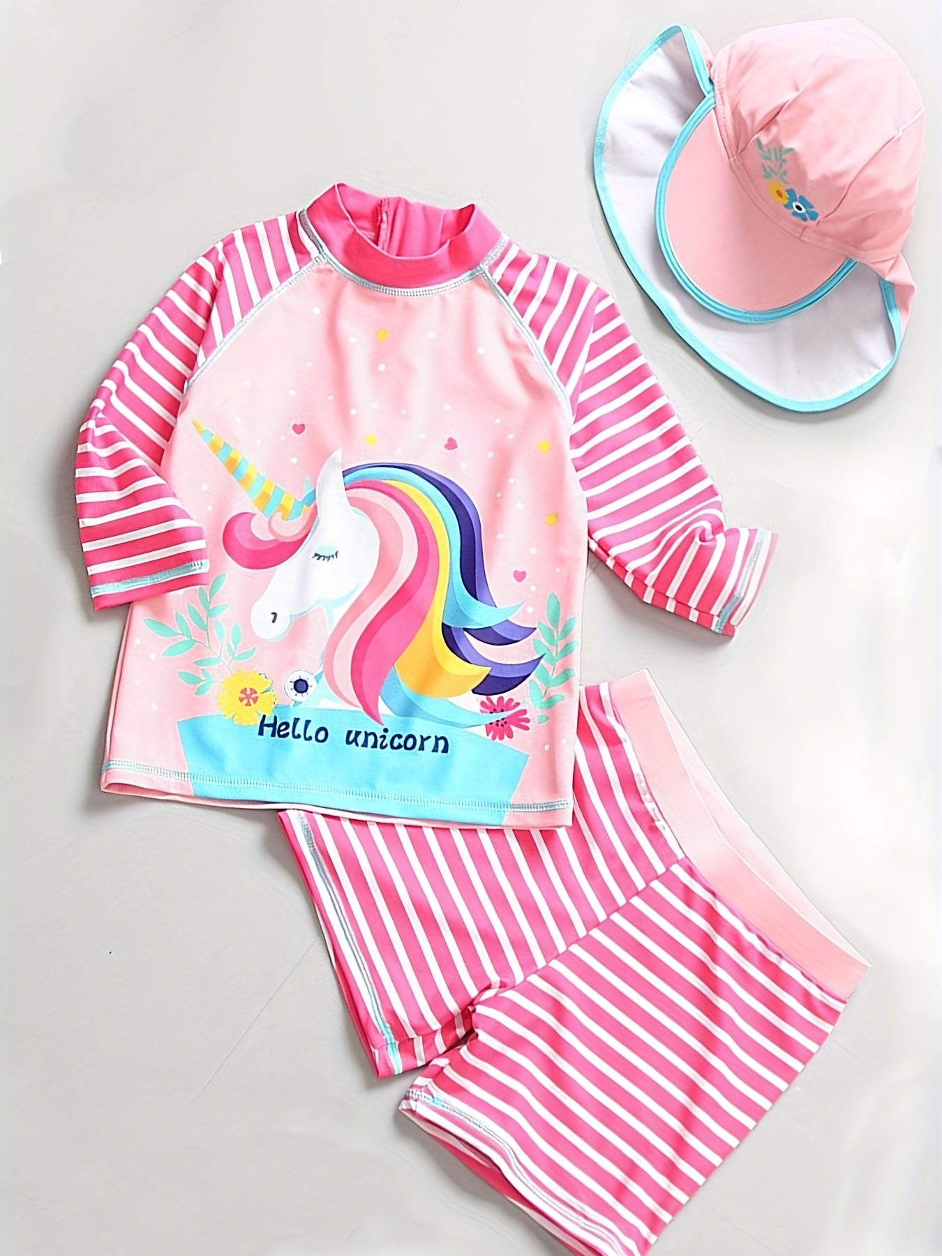Girls Rainbow Pony Bikini Set for Summer Fun