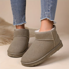 Women's Thermal Fluffy Snow Boots Slip On Warm Soft Sole Fuzzy Shoes
