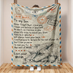 Winter Warm Flannel Digital Print Envelope Letter Blanket
