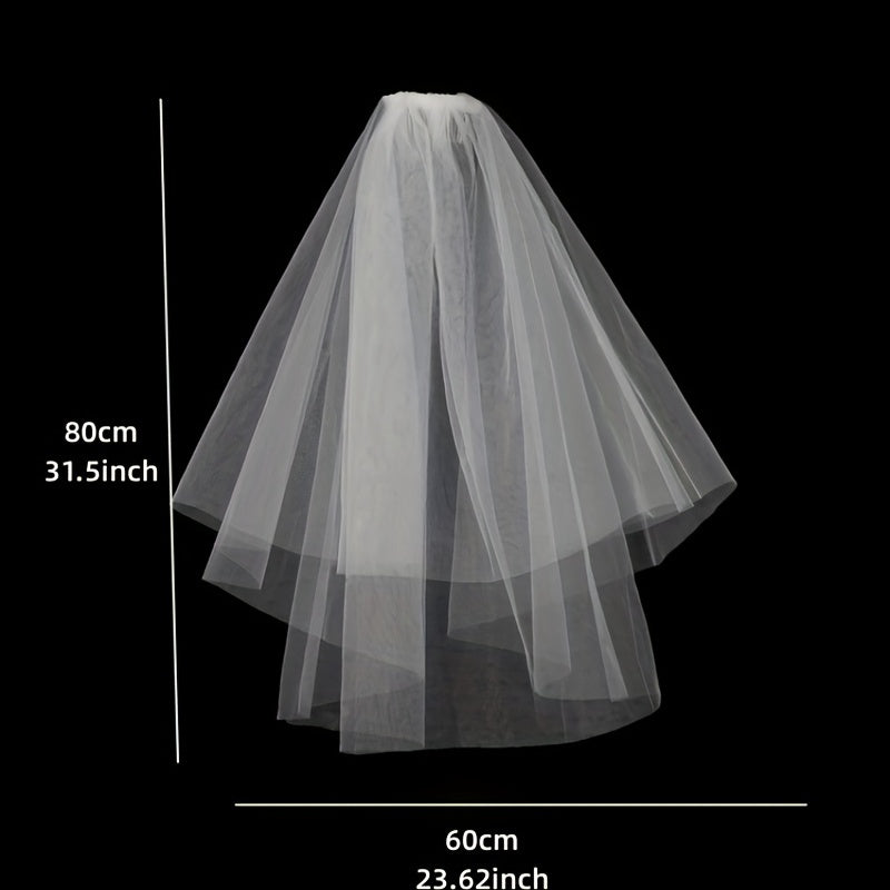 Baroque Wedding Veil 2 Tiers Bride Veil Long Veil Wedding Decal