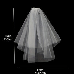 Baroque Wedding Veil 2 Tiers Bride Veil Long Veil Wedding Decal