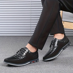 Men's Plaid Smart Casual Oxford Dress Shoes Lace-up Formal Oxford Shoes