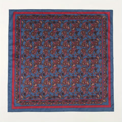 Vintage Paisley Print Square Scarf Dark Bandana Classic Neckerchief