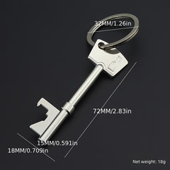 Multifunctional Keychain With Bottle Opener Metal Keyring Pendant