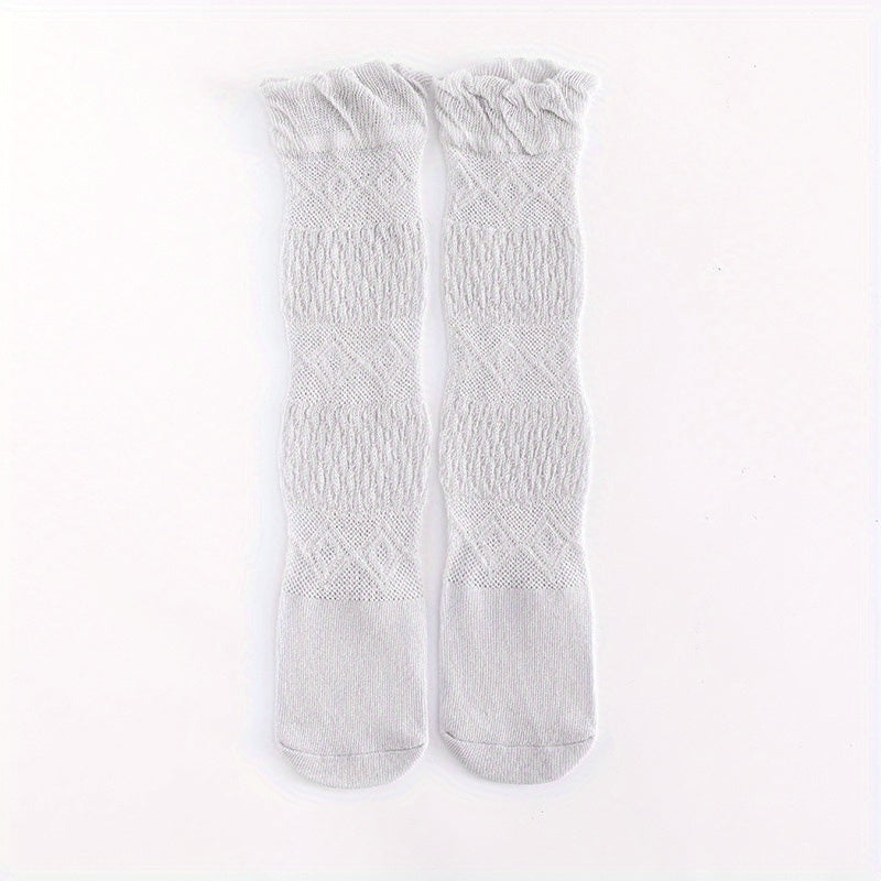 Baby Girls Mesh Lace Over Knee Stockings Breathable Anti Mosquito Socks