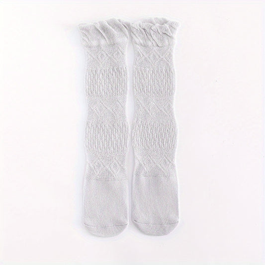Baby Girls Mesh Lace Over Knee Stockings Breathable Anti Mosquito Socks