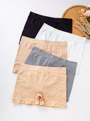 5pcs Seamless Boyshort Panties Comfortable Stretch Women's Lingerie