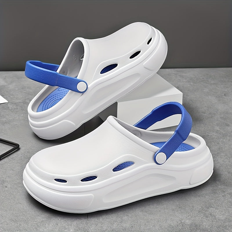 Men's Platform Clogs Hollow Out Garden Shoes