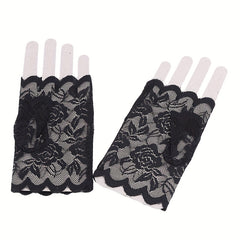 Women's Lace Wedding Gloves UV Protection Short Decoration Gloves