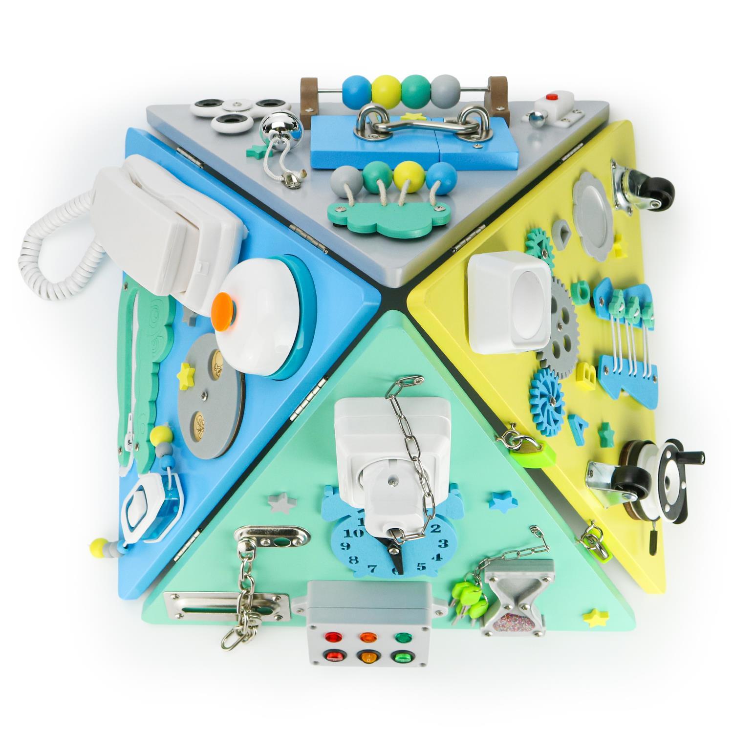 DYZI Busy Board Pyramid Cube Toddlers Educational Toys