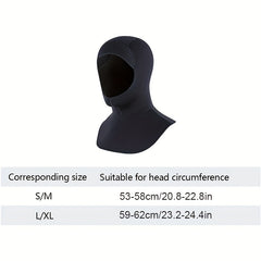 3MM Neoprene Scuba Diving Hood for Warmth and Comfort