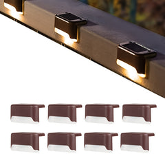 Solar Deck Lights Outdoor LED Waterproof Solar Fence Lights