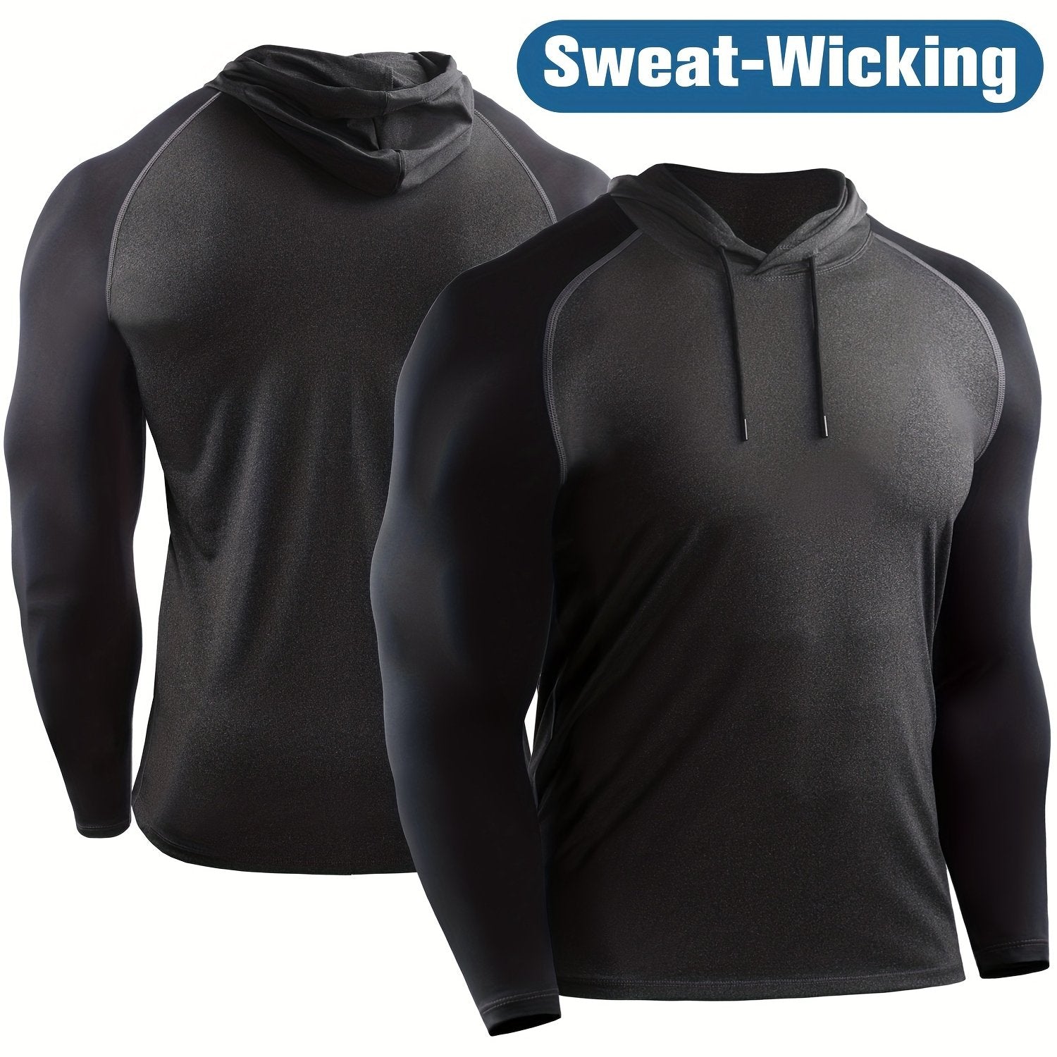Men's Fast Drying Long Sleeve Hoodie for Sports