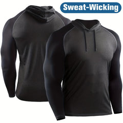 Men's Fast Drying Long Sleeve Hoodie for Sports
