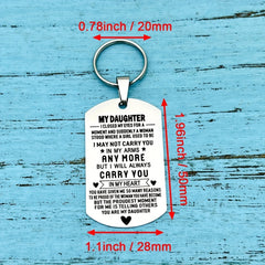 Graduation Gift For Son Daughter From Dad Parents Inspirational Key Chain
