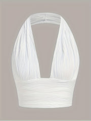 Sexy Plunging Halter Cami Top Women's Lingerie