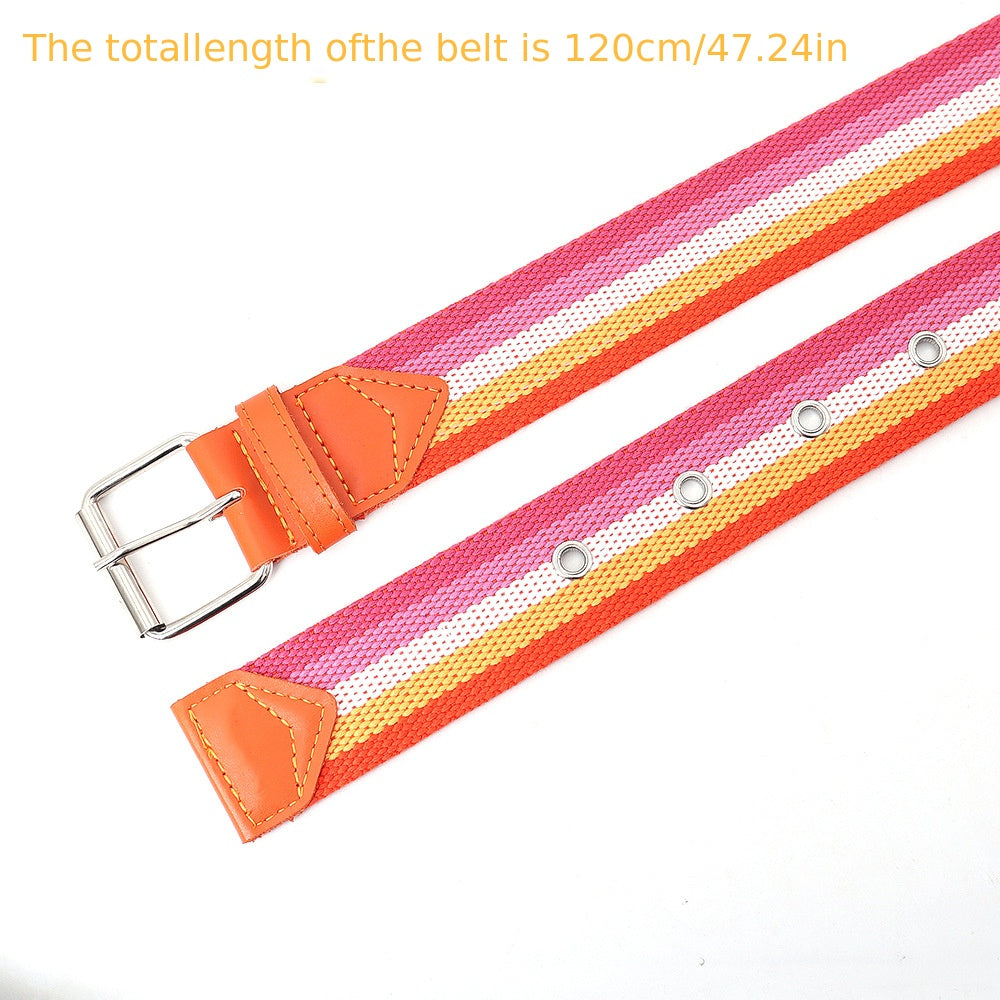 Men Women Leather Belt Pin Buckle Outdoor Casual Jeans Belt