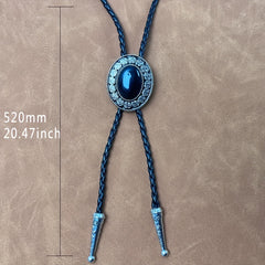 Men's Retro Gemstone Tie Western Cowboy Shirt Accessories