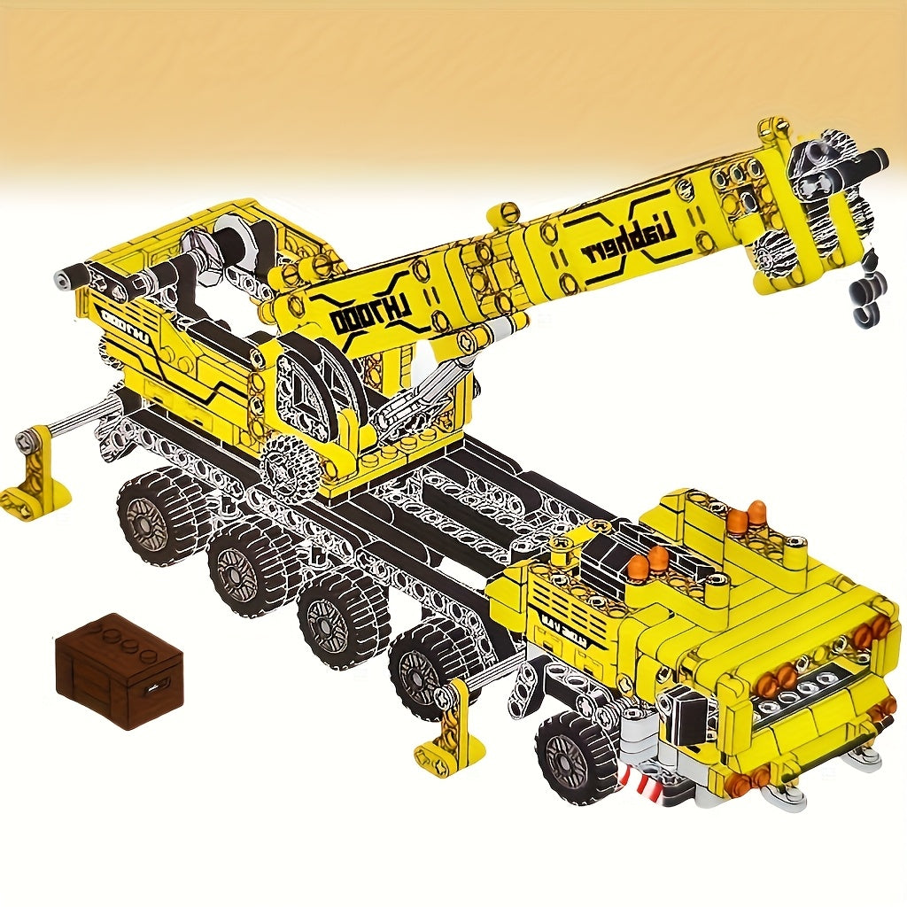1012pcs Urban Series Engineering Vehicle Building Set with Crane and Bucket