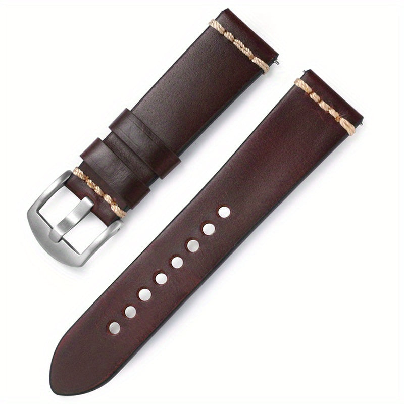 Hand stitched Leather Strap 20 22mm Quick Release Spring Bar Strap