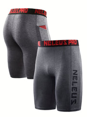 Men's Compression Shorts w/ Pocket Athletic High Stretch Base Layer