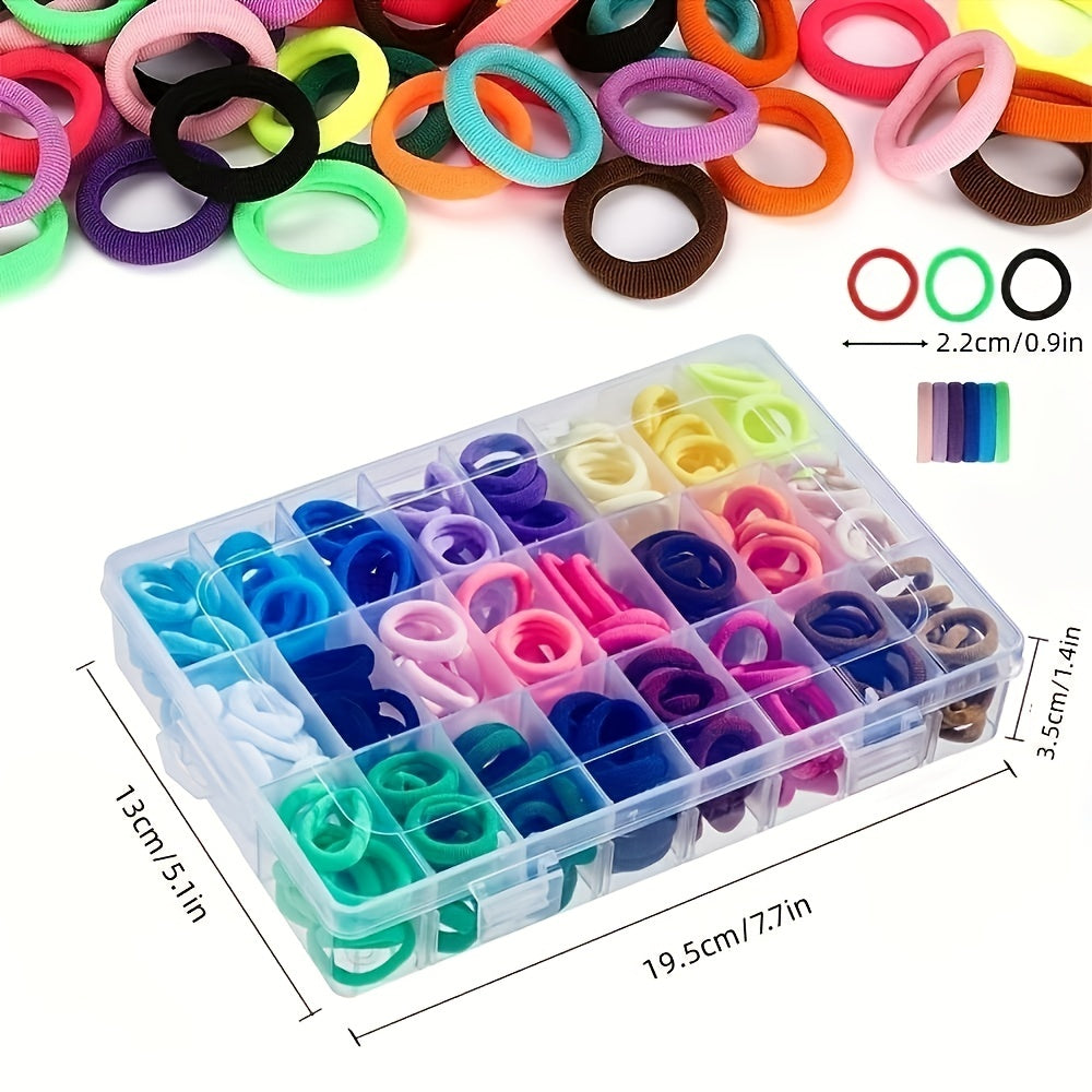 240pcs Colorful Hair Ties Bands Hair Accessories Set For Girls