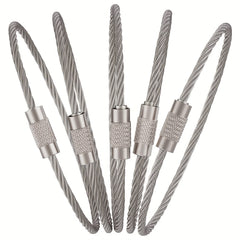 25pcs Stainless Steel Keychain Heavy Duty Luggage Tag Keeper