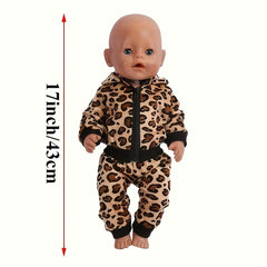 Leopard Print Doll Clothes Set - Fits 17 Inch Dolls