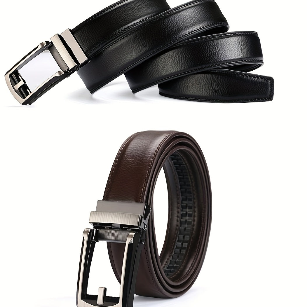 Men's Faux Leather Quick Release Buckle Belt Business